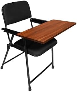 CTABWT (E-12) Folding Study Chair, Adjustable Writing Pad, Work from Home, Educational Centre, Office, Study, College, School, Classroom, Home, (Black)