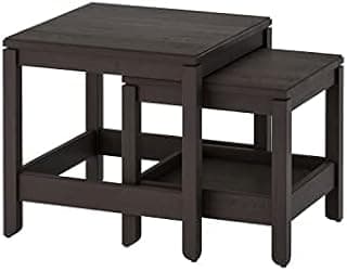 Ikea HAVSTA Nest of Tables, Set of 2 (Dark Brown)