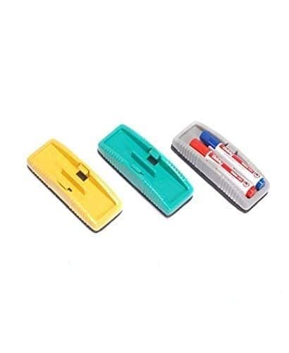Non Magnetic Duster or Eraser for Whiteboard (Pack of 3) | Two Marker Holder (Mix Colors)