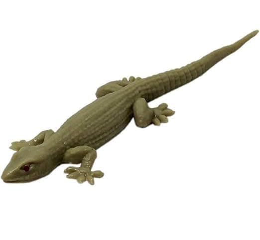 KRySt Brown Lizard and Black Snake Combo Toys | Real Looking Rubber Lizard Toy | Original Look Chipkali Toy | Chipkali and Snake Prank Toys for Kids and Adults (Single Lizard)