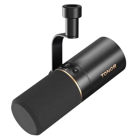 TONOR TD510 Dynamic Microphone, USB/XLR PC Microphone for Podcast, Recording, Live Streaming & Gaming, XLR Cardioid Studio Mic Music Voice-Over with Quick Mute, Headphone Output, Volume Control
