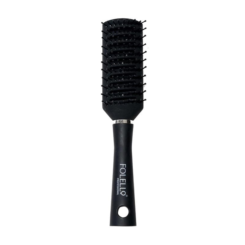 FOLELLO - Professional Vent Hair Styling Brush for Blow Drying & Detangling - Ball Tipped Bristles for Gentle Massages - Detangle Brush Suitable for Women, Men and Children