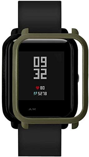 Dealfreez SIKAI Colorful PC Edge Watch Frame Case Cover Protect Bumper Shell for Amazfit Bip Youth Watch (Army Green)