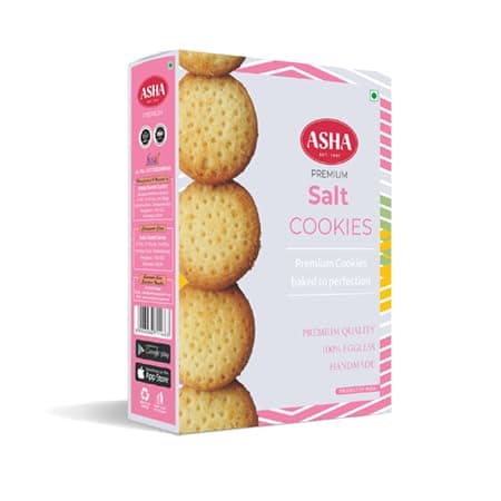 ASHA SWEETS Premium Handmade Salty Cookies 250g-Pack of 2|Healthy & Tasty Biscuit Treat for Kids & Guests|No Preservatives|Deliciously Fresh & Crunchy Cookies Gift hamper box for Friends & Family