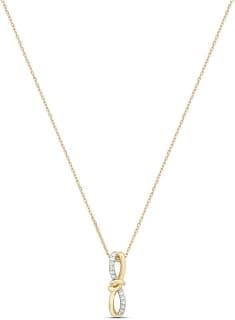 Mia by Tanishq 9 KT Diamond Fluid Grace Necklace for Women (53M5I2GADGAA093IA000042, 1.632gm)