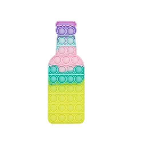 AUGEN Push Pop it Bubble Fidget Toy, Stress Relief and Anti-Anxiety Tools Sensory Toy for Autism to Relieve Stress for Kids and Adults (Bottle A) Multicolor