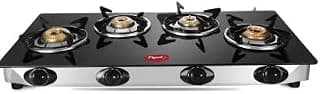 Pigeon Favourite 4 Burner Gas Stove(12980), Open, Black