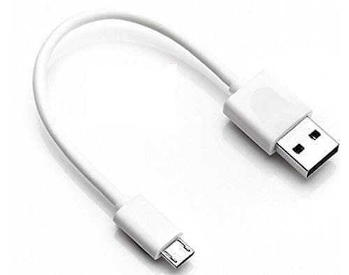 CRAFT WORLD Branded Short Length Micro Usb Faster Charging with Data Sync Power Bank Cable for Smartphones, (Compatible with Mobiles, Taplets, Red White, One Cable)