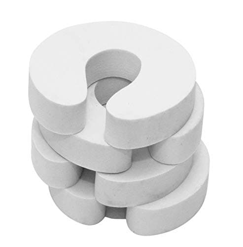 BabySafeHouse Finger Pinch Door Guard/Door Stopper for Baby Safety & Protection from Door Slamming & Accidental Door Lock (White C Shape-Pack of 4)