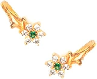 Shaya by CaratLane 925 Silver One and Only 7 Stone Ear Cuff in Gold Plated Gifts for Womens & Girls