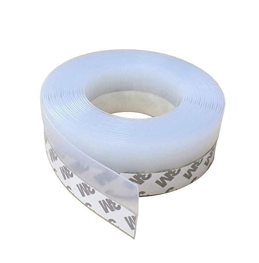 SGABANI Silicone Door Seal Strip | 5 Meter Self Adhesive Weather Stripping Tape | Silicone Door & Window Gap Sealing Strip | Wind Dust Noise Insect Barrier | Bottom & Side Door Seal for Home Office