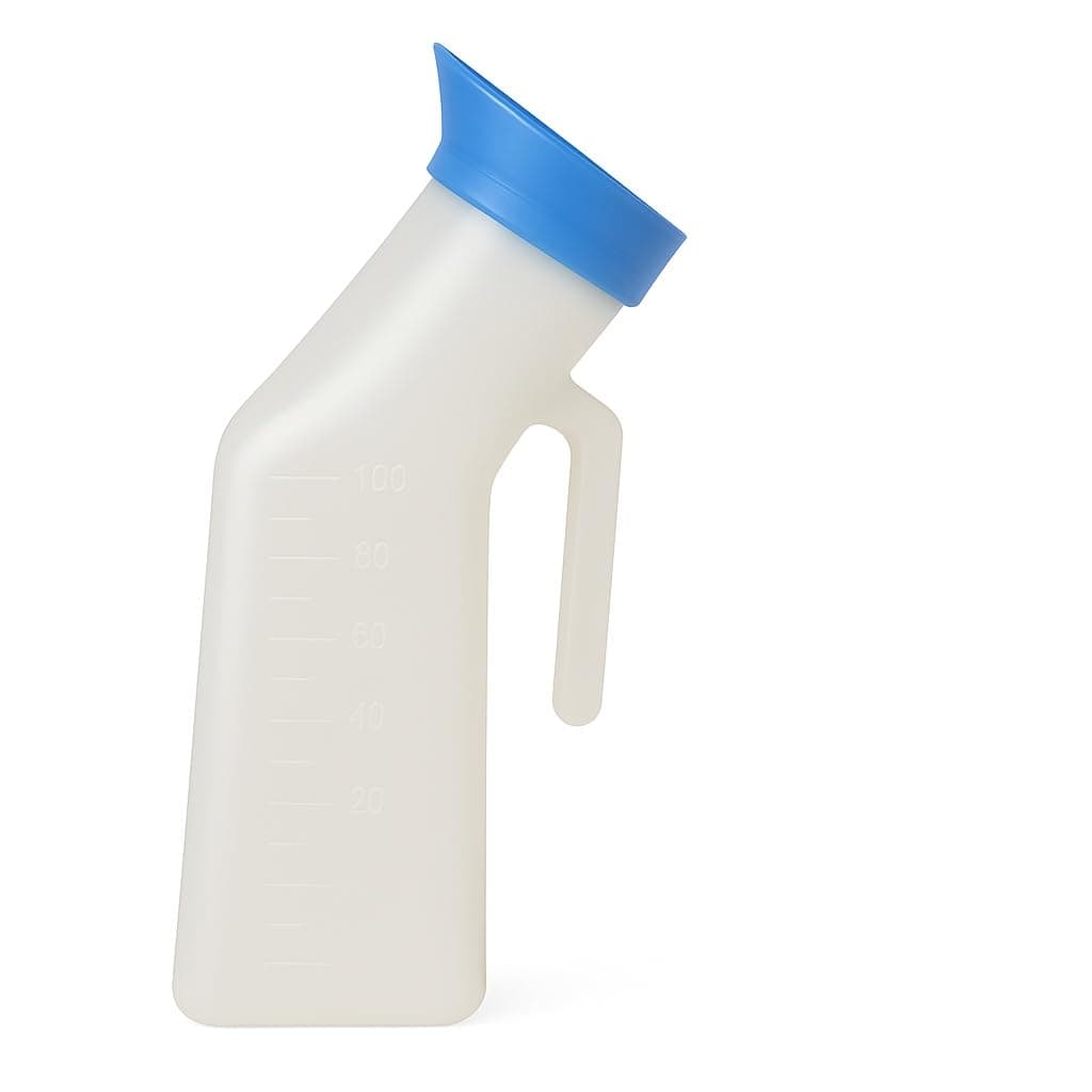 VATS Urine Pot for Unisex Men And Women for Bed Patient - Unisex Polypropylene Autoclavable Urinal Pot - Medical Grade Plastic Urine Collector with Cap and Lid - White, 1000ml