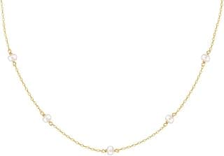 GIVA 925 Silver Delicate Pearl Necklace Rhodium Coated,18k Gold Plated Rose Gold Plated |Gifts for Women & Girls