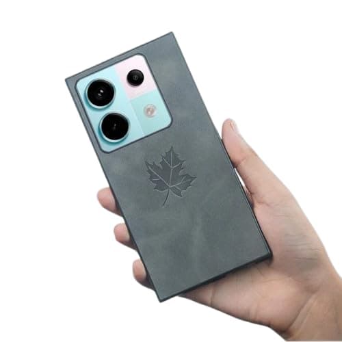 MILLION CASES Back Cover Case for Redmi Note 13 Pro Shockproof Protective Vintage Maple Leaf Leather Case for Men & Boys(Black)