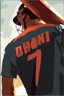 POSTER WALLAH MS Dhoni Poster for Home Office and Student Room Wall | Aesthetic Poster | Wall Decor AMSD3 (18X12 inch)