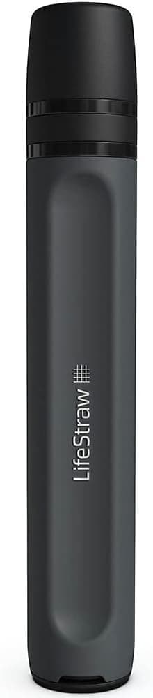 LifeStraw Peak Series Personal Water Filter Straw For Outdoor Emergency,Backup Filtration&Ultralight Hydration,Sand,black