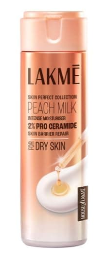 Lakmé Peach Milk Intense Moisturiser with 2% Pro Ceramide | 24hr Deep Hydration for Strong Skin Barrier Repair & Glowing Skin | Lightweight, For Dry, Normal/Oily & Sensitive 120 ml