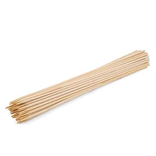 SANWALSA [Pack of 120 Sticks, 10 inch, 3mm] Barbeque Skewers Sticks | Bamboo BBQ Skewer Sticks | Perfect for Grilling, Roasting & Party Treats | Ideal for Parties & Camping