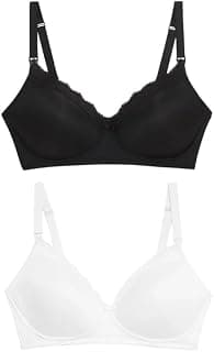 Marks & Spencer Womens Polyester Blend Lace Padded Non Wired T-Shirt Bra (Pack of 2)