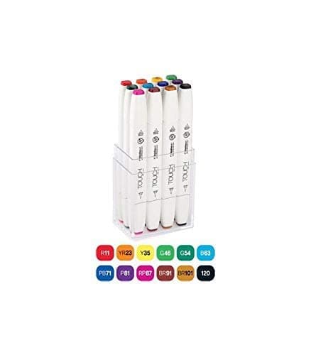 like it Dual Tip Colorful Art Markers Sketch Pens Colors With Carrying Case For Painting Sketching Calligraphy Drawing -Twin Head Permanent Marker Pens For Kids Adult (12)