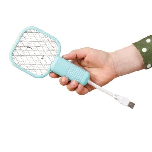 AEROFLIX Eco-Friendly LED Mosquito Killer Machine – USB-Powered Indoor Bug Zapper for Home – Chemical-Free Insect Trap Safe for Kids & Pets – (Mini Mosquito Bat)