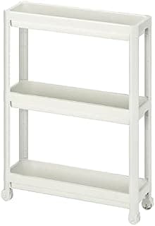 Ikea Polypropylene Plastic Voguish Perfect Shelf Unit with Castors (White )