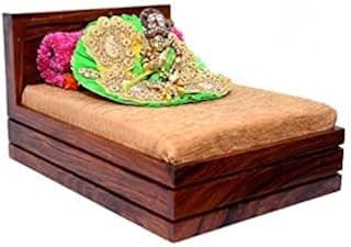 ONIJA Sheesham Wood Ladu Gopal Storage Bed, 27 Centimeters, 20 Cm, 15 Cm, Standard, Honey Brown