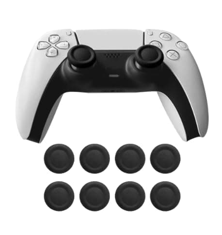 New World Joystick Replacement Cap Thumb Grips for PS5 Controller, For PS5 Controller Button Analog Stick Covers, 3D Analog Cap Skin Replacement Part Repair Accessories, 8 PCS
