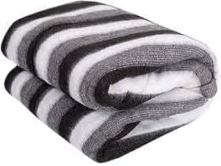 Fleece Single Blanket, Black and White, Pack of 1, 200 Tc Skin_Friendly