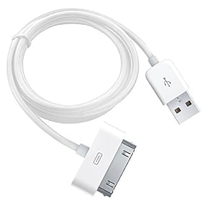 XILIOES ORIGINALS Original 30 Pin to USB Charging and Sync Data Cable for 4 / 4S / 4G iPod and iPad 3rd Generation (White) (XXX166)
