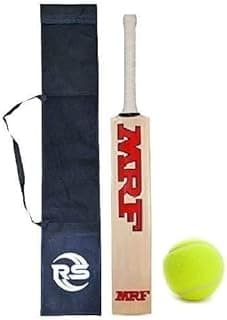 RS Wooden Cricket Bat for Kids 7-9 Years with Ball Size 3 Wood (Multi-Color) Pack of 1 for Boys