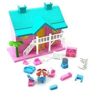 Dollhouse for Girls Funny Doll House Play Set for Girls and Kids with Openable Door with Furniture Dollhouse