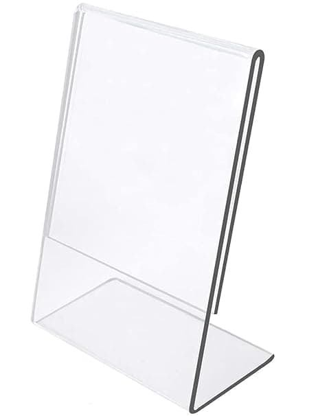 Acrylic QR Code Stand — Transparent Vertical Display for UPI Payment, Shops & Counters | Clear Tabletop QR Sign Holder for Google Pay, PhonePe (1 Piece)