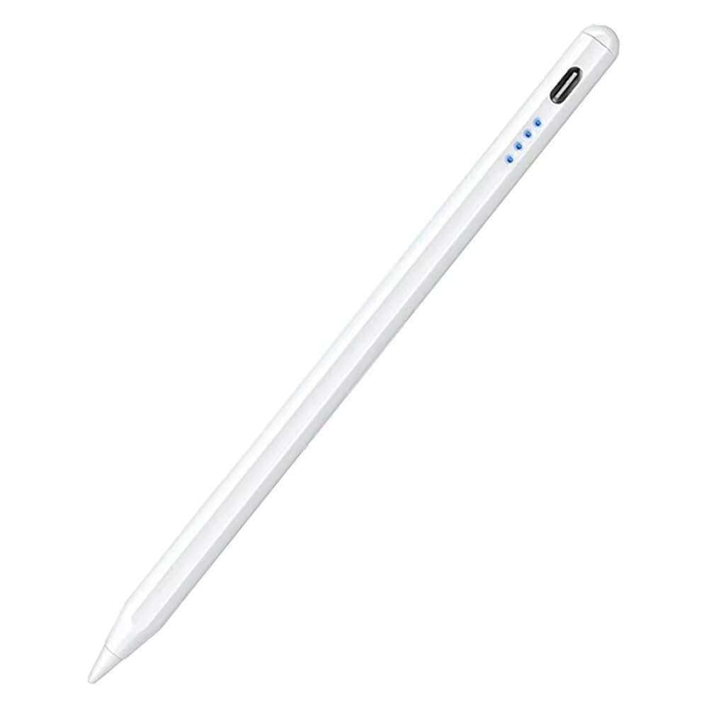GADGETSWEAR Stylus Pen – Compatible with Android, iOS Devices, Rechargeable, High Precision Digital Pencil, Touch Screen Devices, Fine Point Dics Tip, Long Battery Life, White Color