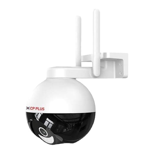 CP PLUS 4MP WI-FI Full Color Outdoor Smart Security Camera | CTC Technology|360˚with Pan & Tilt |Two Way Talk| Human Detection | Night Vision | Supports SD Card (Up to 128 GB) |Alexa & Google- CP-Z43Q