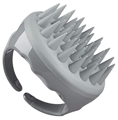Renesmee Scalp Massager Shampoo Brush, Hair Scrubber and Exfoliator for Dandruff, Manual Head Scrubber for All Hair Types of Women, Men, Grey, Pack of 1