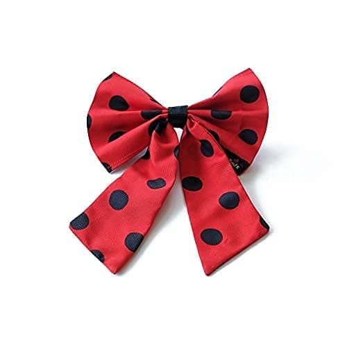 PSK PET MART Bow Tie for Dogs, Puppies, Cats, and Kittens. Dog Bow/Cat Bow/Dog Collar. Size- Small, Pattern- Red Polka Dots, 18 x 11 cm