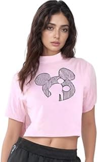 Mango Fusion 100% Cotton Funky Pink Crop Top 4 Way Stretch Lycra Fabric