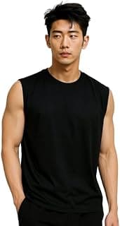JUGULAR Tank Tops Sleeveless T-Shirt for Men Gym Wear Vest Solid Stylish Round Neck Running for Sports Workout Fitness & Casual or Beach Wear