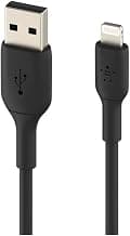 Belkin Apple Certified PVC Lightning to USB-A Charge and Sync Type A Cable, Tough and Durable, For iPhone, iPad, Air Pods, 3.3 Feet (1 Meter) - Black