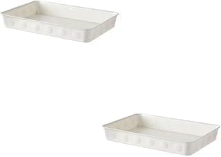 Ikea NOJIG Organiser, plastic/white, 25x35x5 cm Pack of 2