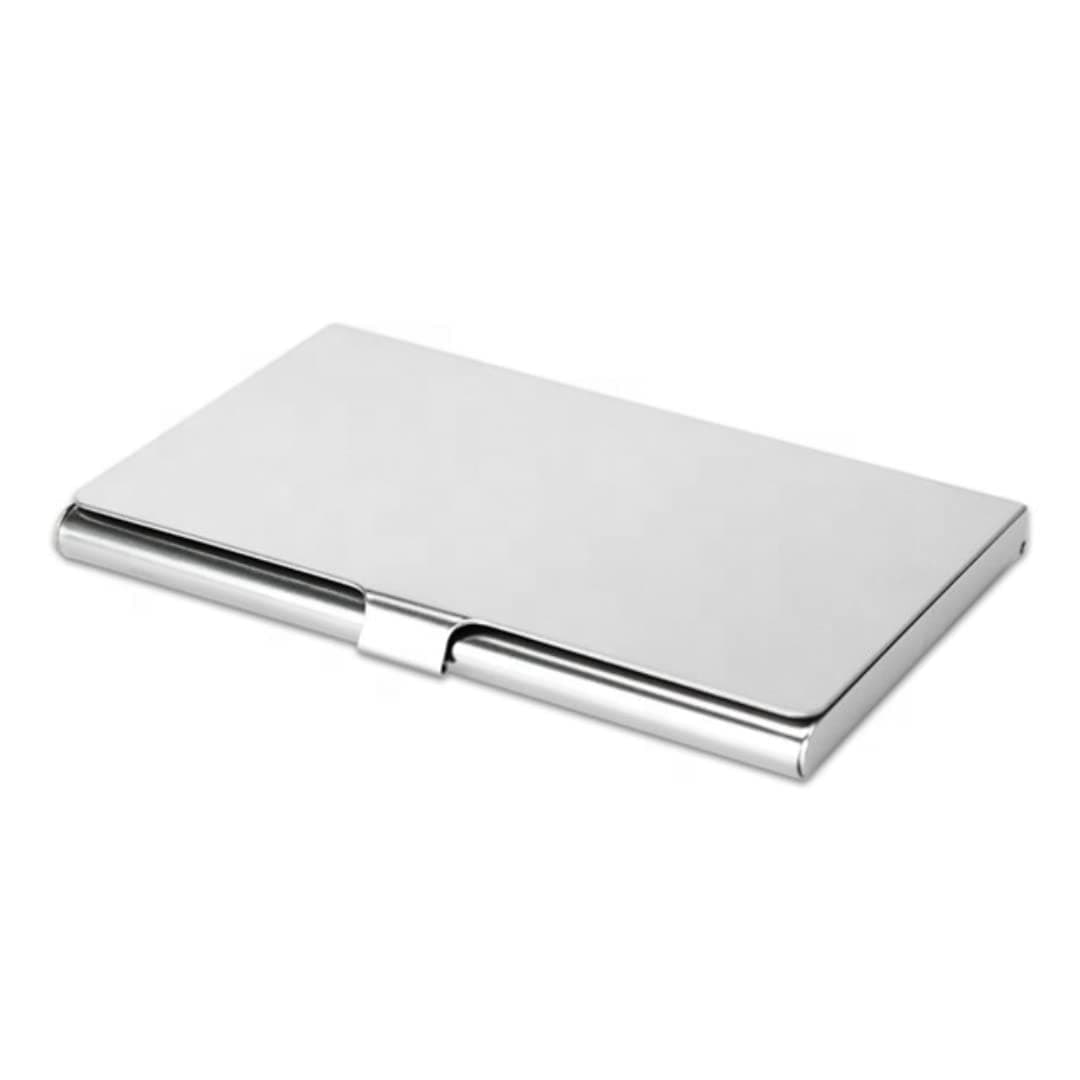 Giftana Stainless Steel Card Holder for Men & Women, Visiting Credit Card Holder, Stainless Steel Pocket Business Card Case Holder, Diwali Corporate Gifts (Silver)
