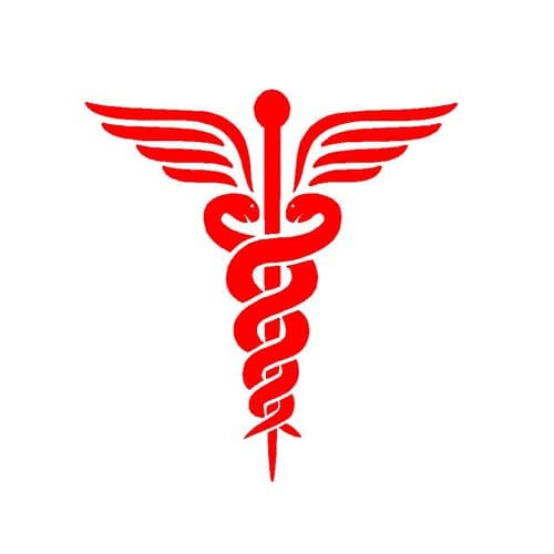 Claw cuts Vinyl -Doctor Logo Sticker For Car And Bike, Reflective And Water Proof, Size(Wx H-9.6 Cm X 10 Cm)(Pack of 2)-Self-Adhesive