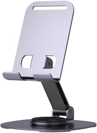 SOOPII 360°Rotating Phone Holder for Desk, Portable & Foldable Cell Phone Stand for Office & Kitchen, Adjustable Tablet Stand for All Mobile Phones (DM-45)