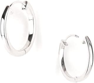 Shaya by CaratLane 925 Silver 16 mm Beating the Monday Blues Medium Hoop Earrings Gifts for Womens & Girls
