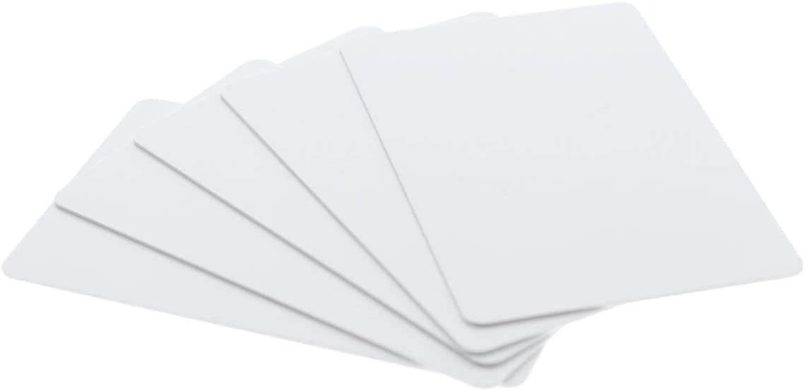 True-Ally Plain 100 pcs White 760 micron PVC ID Card for Inkjet Printers Employee ID, Gate Pass, College, School, Photo Epson L800, L805, L810, L850, R280, R290, T50, T60, P50, P60 (Pack of 100 Cards)