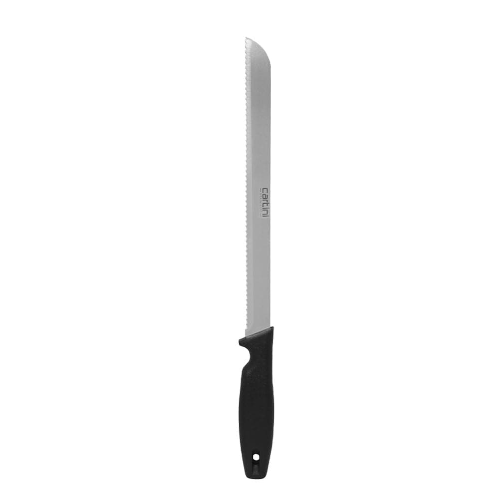 Godrej Locks Cartini | Classic Bread Knife (13.9", Black) for Bakery, Restaurant, Home, Cooks| for Slicing and Dicing Breads | Serrated SS Blade | Long Lasting | Ergonomic Handle | Stainless Steel