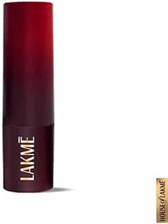 Lakme Forever Matte Lipstick, Waterproof, Non Drying, Creamy Matte Bullet Lipstick Made With French Rose Oil Extracts, Burgundy Bloom, 4.5g