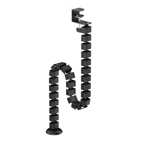 Jin Office Clamp On Cable Management Spine for Desks(No drilling) | Cable Organizer for Height Adjustable Desk| Adjustable Cable and Wire Channel| Adjustable Cord Organizer For Desk| Easy Installation