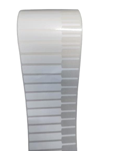 BAR-CODING TECH, 81mm X 12mm Jewellery Label Tag, Single Tail, Glossy Polyester, Fully Self Adhesive, Optical Barcode Pricing Tags, 1 Roll of 3000 Labels (1)